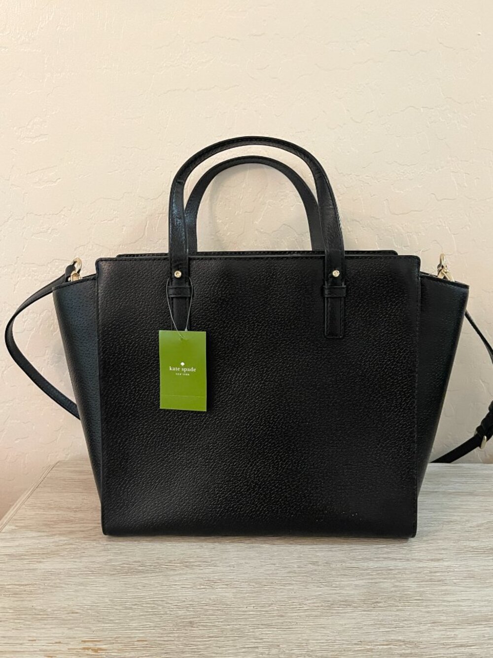 New Kate Spade Grand Street Hayden Tote Bag & Nika Wallet Black Leather - Picture 3 of 16